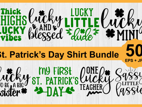 St. patrick’s day shirt design bundle print template, lucky charms, irish, everyone has a little luck typography design