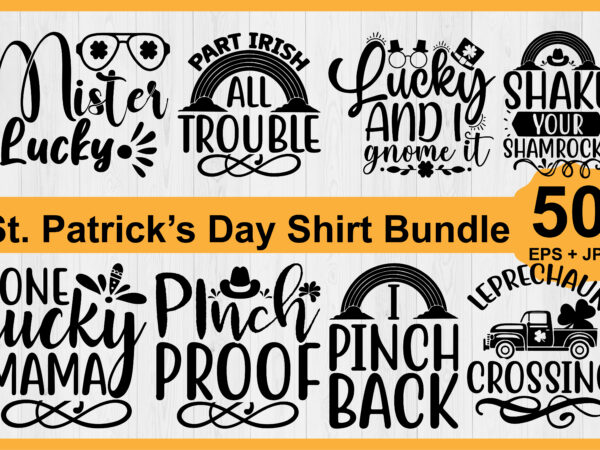 St. patrick’s day shirt design bundle print template, lucky charms, irish, everyone has a little luck typography design