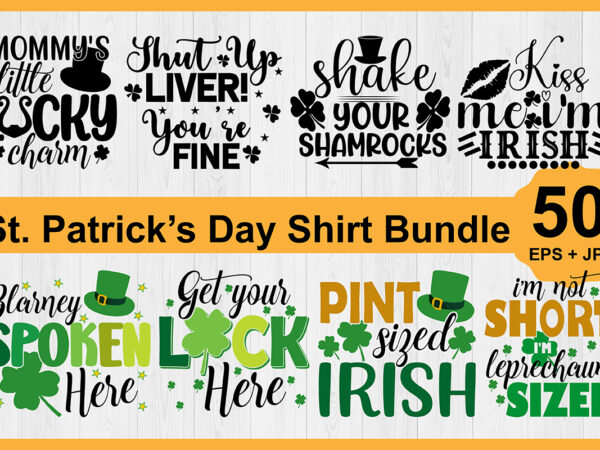 St. patrick’s day shirt design bundle print template, lucky charms, irish, everyone has a little luck typography design