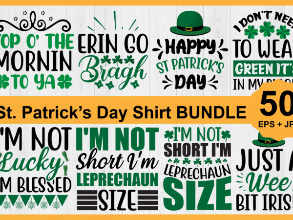 St. patrick’s day shirt design bundle print template, lucky charms, irish, everyone has a little luck typography design