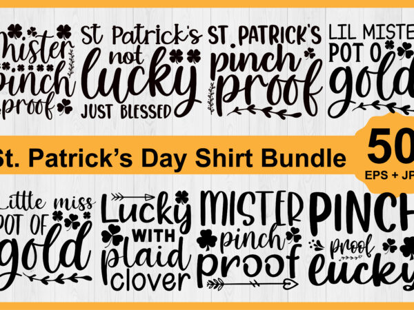 St. patrick’s day shirt design bundle print template, lucky charms, irish, everyone has a little luck typography design