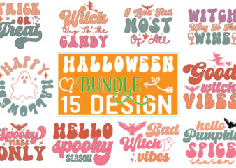 Halloween Retro SVG Design Bundle