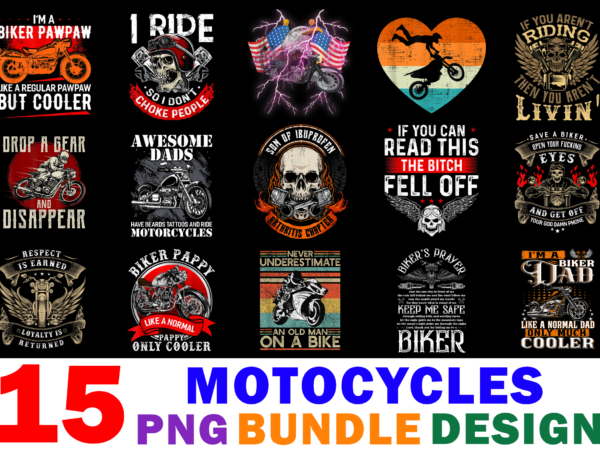 15 motocycle shirt designs bundle for commercial use, motocycle t-shirt, motocycle png file, motocycle digital file, motocycle gift, motocycle download, motocycle design
