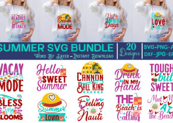 Summer SVG Bundle SVG Cut File t shirt template vector