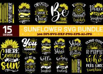 15 Sunflower Svg Bundle,Sunflower SVG Bundle, Sunflower SVG, Flower Svg, Monogram Svg, Half Sunflower Svg, Sunflower Svg Files, Cut file Cricut, Silhouette, CameoSunflower SVG Bundle, Inspirational svg Bundle, Sunflower SVG