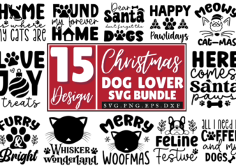 Christma Dog Lover Svg Bundle t shirt vector file