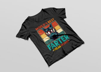 Worlds Best Farter I Mean Father svg png t shirt Design Best Cat Dad Ever svg png T-Shirt Design