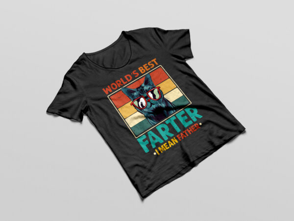 Worlds best farter i mean father svg png t shirt design best cat dad ever svg png t-shirt design