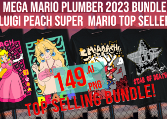 mega mario plumber 2023 bundle luigi peach super mario top seller