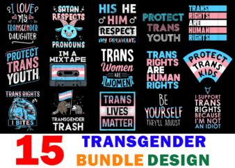 15 Transgender shirt Designs Bundle For Commercial Use, Transgender T-shirt, Transgender png file, Transgender digital file, Transgender gift, Transgender download, Transgender design