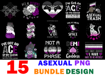 15 Asexual shirt Designs Bundle For Commercial Use, Asexual T-shirt, Asexual png file, Asexual digital file, Asexual gift, Asexual download, Asexual design
