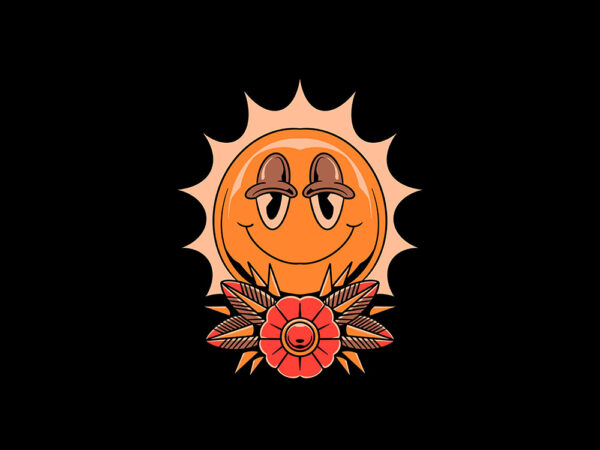 Oldschool sun t shirt design online