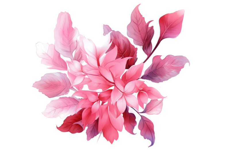 pink foliage clipart