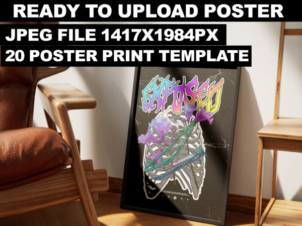 20 poster print template streetwear design deal | jpg file