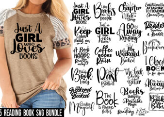 Reading Books SVG Bundle, Books Svg t shirt design online