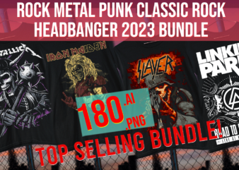 Rock Metal Punk Classic Rock Headbanger 2023 Bundle t shirt design online