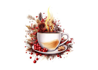 Christmas Coffee Sublimation t shirt vector file