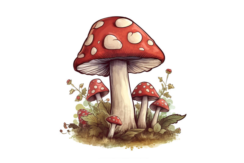 Cottagecore Mushroom, Vintage Mushroom Clipart, Mushroom Tshirt Design, Mushrooms Clipart, Mushroom Illustration, Mushroom Sublimation, Retro Mushroom Clipart, Printable Mushroom, Mushroom Print On Demand, Mushroom Collection Set, Pink Mushroom Clipart, Bundle