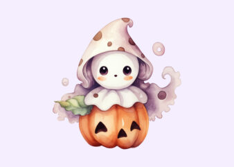 Cute Ghost Halloween Sublimation Clipart