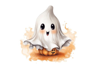 Cute Ghost Halloween Sublimation Clipart fall, halloween, clip art, pumpkin, gift, invitation, wedding, horror, party, invite, print, planner, watercolor, spider, vignetting, illustration, ink, painting, butterfly, ghost, flower, floral, groovy, baby
