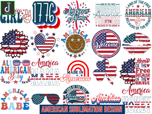 American sublimation bundle design, american png design