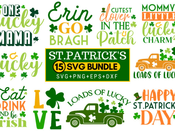 St patricks svg bundle t shirt template vector