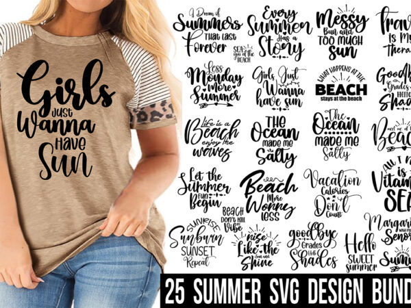 Summer svg bundle, beach svg t shirt template vector