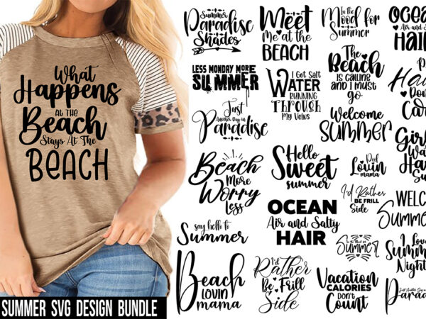 Summer svg bundle, beach svg bundle t shirt template vector