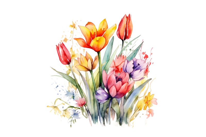 Background Spring Clipart, Wildflower Png, Spring Flowers Floral Clipart, Flower Png, Wild Flowers, Grass Clipart, Watercolor Grass, Flower Watercolor, Watercolor Floral Wreath, Spring Flower Illustration, Watercolor Springtime Floral, Watercolor Clipart,