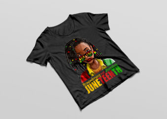 Juneteenth Tshirt Women Loc’d Hair Remembering My Ancestors T-Shirt Design Black Girl