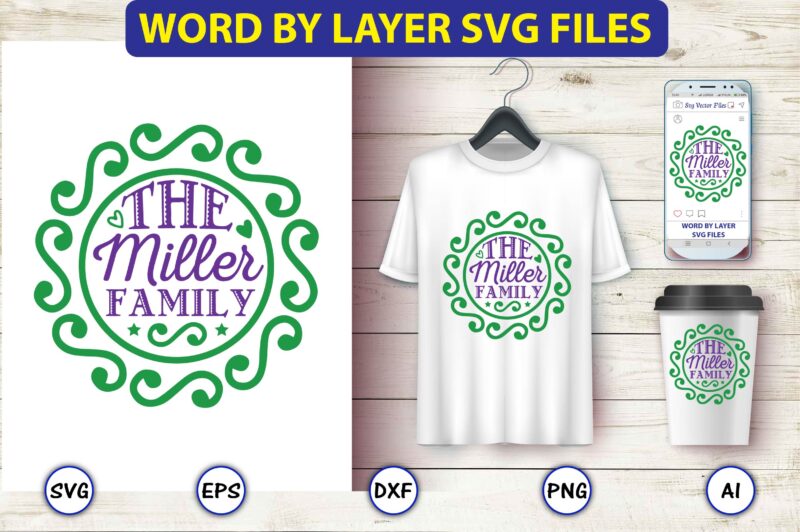 The Miller family,Monogram SVG Bundle, t-shirt,Monogram t-shirt, Monogram vector, Monogram svg vector, Monogram design, Monogram bundle, Monogram t-shirt design,Monogram Alphabets, Monogram Letters SVG, Digital Download, Cricut, Silhouette, circle svg bundle,