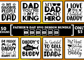 Happy father's day svg t-shirt design bundle print template, daddy, papa, father, dad, fathers day, happy father's day shirt