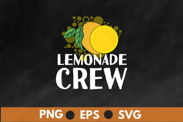 Lemonade crew t-shirt design vector, lemonade stand boss gifts, lemonade loves, drinking, lemonade, lemon juice,