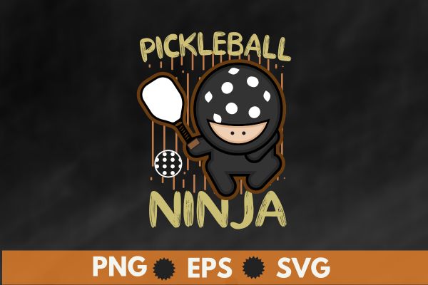 pickleball ninja t shirt, funny pickleball sports, pickleball lover girl saying t shirt design vector