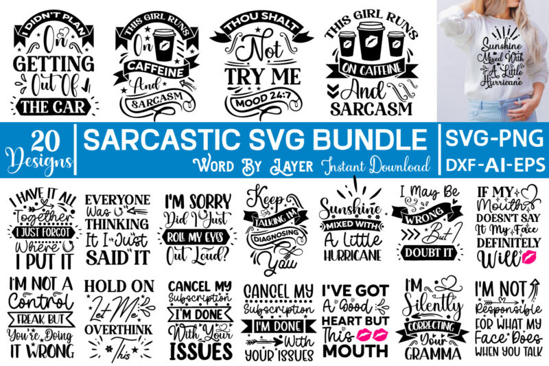 Sarcastic Mega Bundle Sarcastic Svg Bundle, Funny Quotes Svg, Sarcastic Svg Files, Sassy Svg, Sarcastic Quotes Svg Bundle, Funny Quotes Svg, Cut File for Cricut,Sarcastic SVG Bundle, Funny SVG, Joking