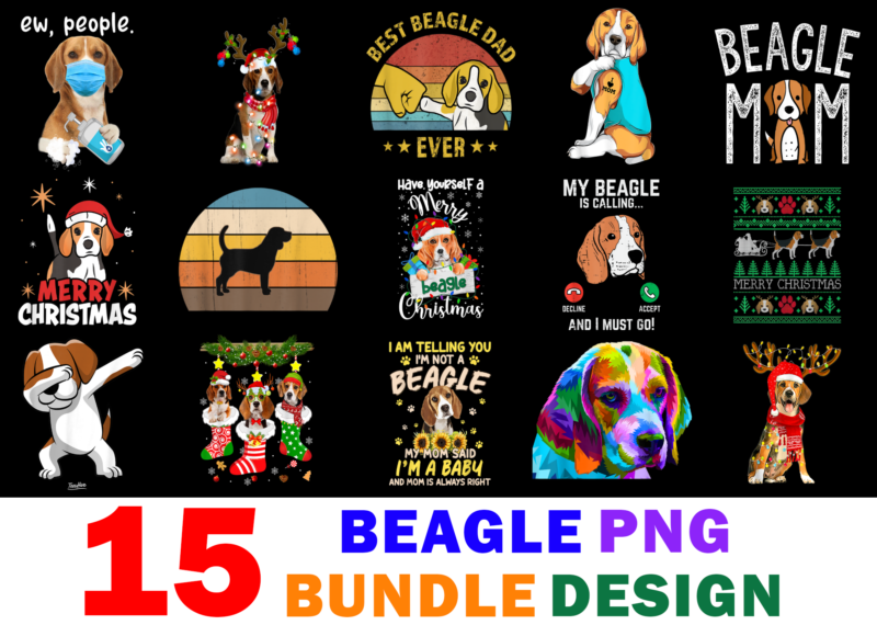 15 Beagle Shirt Designs Bundle For Commercial Use Part 3, Beagle T-shirt, Beagle png file, Beagle digital file, Beagle gift, Beagle download, Beagle design