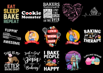 15 Baker Shirt Designs Bundle For Commercial Use Part 3, Baker T-shirt, Baker png file, Baker digital file, Baker gift, Baker download, Baker design