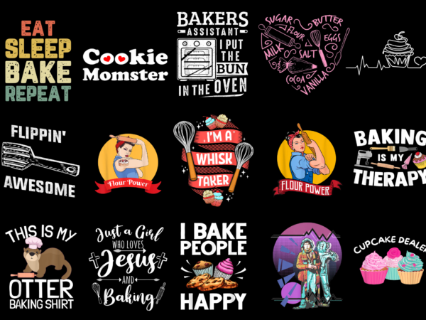 15 baker shirt designs bundle for commercial use part 3, baker t-shirt, baker png file, baker digital file, baker gift, baker download, baker design