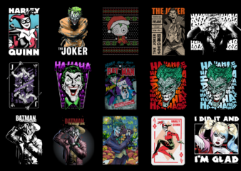 15 Joker shirt Designs Bundle For Commercial Use Part 1, Joker T-shirt, Joker png file, Joker digital file, Joker gift, Joker download, Joker design