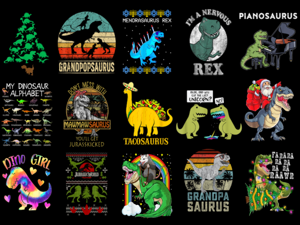 15 dinosaur shirt designs bundle for commercial use part 3, dinosaur t-shirt, dinosaur png file, dinosaur digital file, dinosaur gift, dinosaur download, dinosaur design