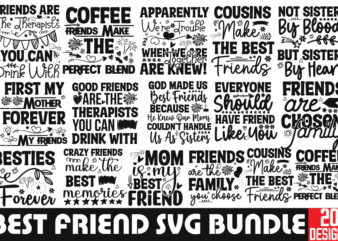 Friendship Day SVG Bundle,20 Designs, On sell Design,Let’s Face It I Was Crazy Before The Cats T-shirt Design,A Cat Can Purr It’s Way Out Of Anything T-shirt Design,Best Cat Mom