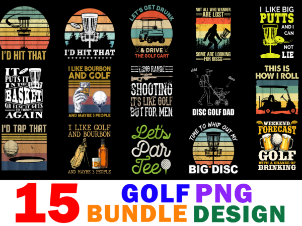 15 golf shirt designs bundle for commercial use part 2, golf t-shirt, golf png file, golf digital file, golf gift, golf download, golf design