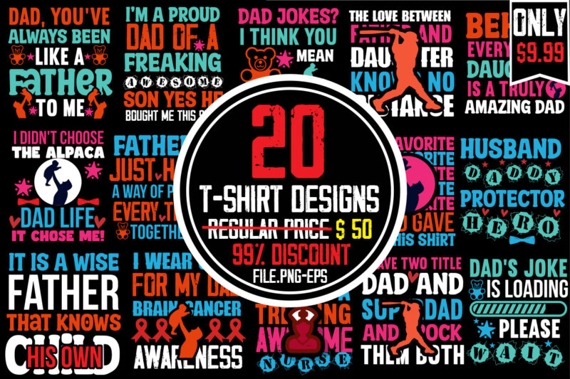 Father's Day T-shirt Bundle,20 T-shirt Design,Dad retro T-shirt Design You Can Use Printing And T-Shirt Design . Father's day,fathers day,fathers day game,happy father's day,happy fathers day,father's day song,fathers,fathers day gameplay,father's