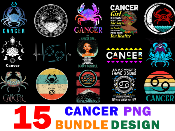 15 cancer shirt designs bundle for commercial use part 3, cancer t-shirt, cancer png file, cancer digital file, cancer gift, cancer download, cancer design