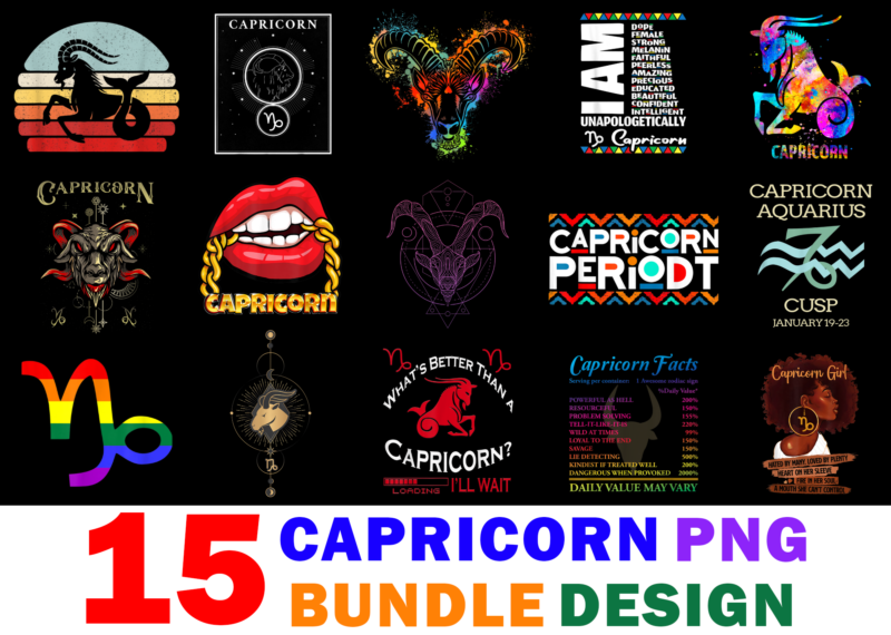 15 Capricorn Shirt Designs Bundle For Commercial Use Part 3, Capricorn T-shirt, Capricorn png file, Capricorn digital file, Capricorn gift, Capricorn download, Capricorn design