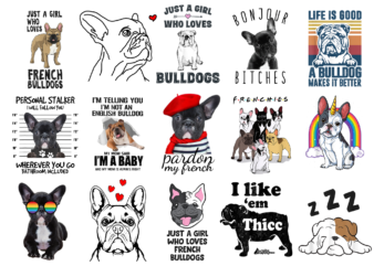 15 Bulldog Shirt Designs Bundle For Commercial Use Part 4, Bulldog T-shirt, Bulldog png file, Bulldog digital file, Bulldog gift, Bulldog download, Bulldog design