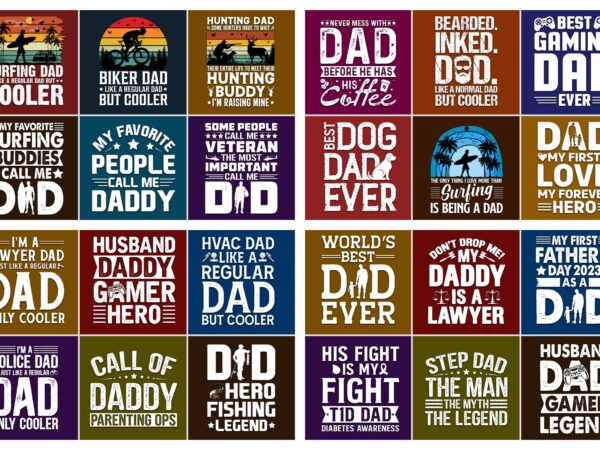 Dad father’s day t-shirt design bundle