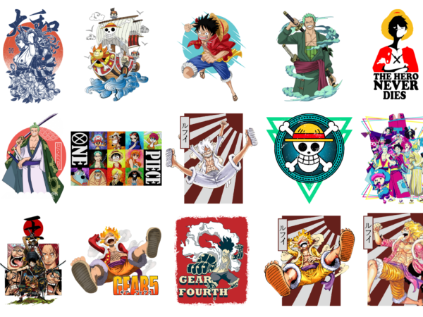 15 one piece shirt designs bundle for commercial use part 3, one piece t-shirt, one piece png file, one piece digital file, one piece gift, one piece download, one piece design