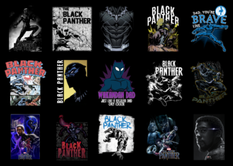 15 Black Panther shirt Designs Bundle For Commercial Use Part 1, Black Panther T-shirt, Black Panther png file, Black Panther digital file, Black Panther gift, Black Panther download, Black Panther design