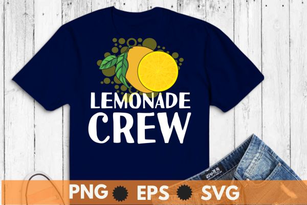 lemonade crew T-Shirt design vector, Lemonade Stand Boss gifts, Lemonade loves, drinking, lemonade, Lemon Juice,